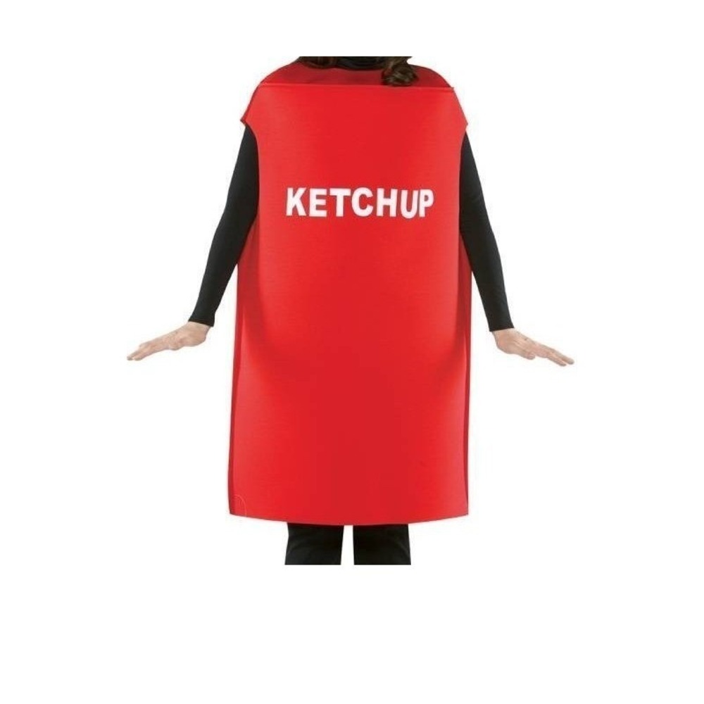 Spirit Halloween Ketchup Costume Adult Unisex Red One Size Fits Most Fast Food